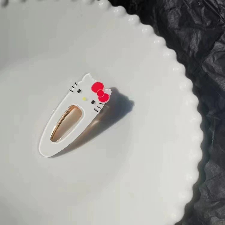 Hello Kitty, милый зажим для волос, мультяшные челки, аксессуар для волос