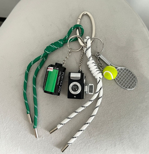 韓国シシミウ高価値バッグ DIY ペンダントオリジナルカラー編組ロープニッチ装飾キーホルダー|undefined
