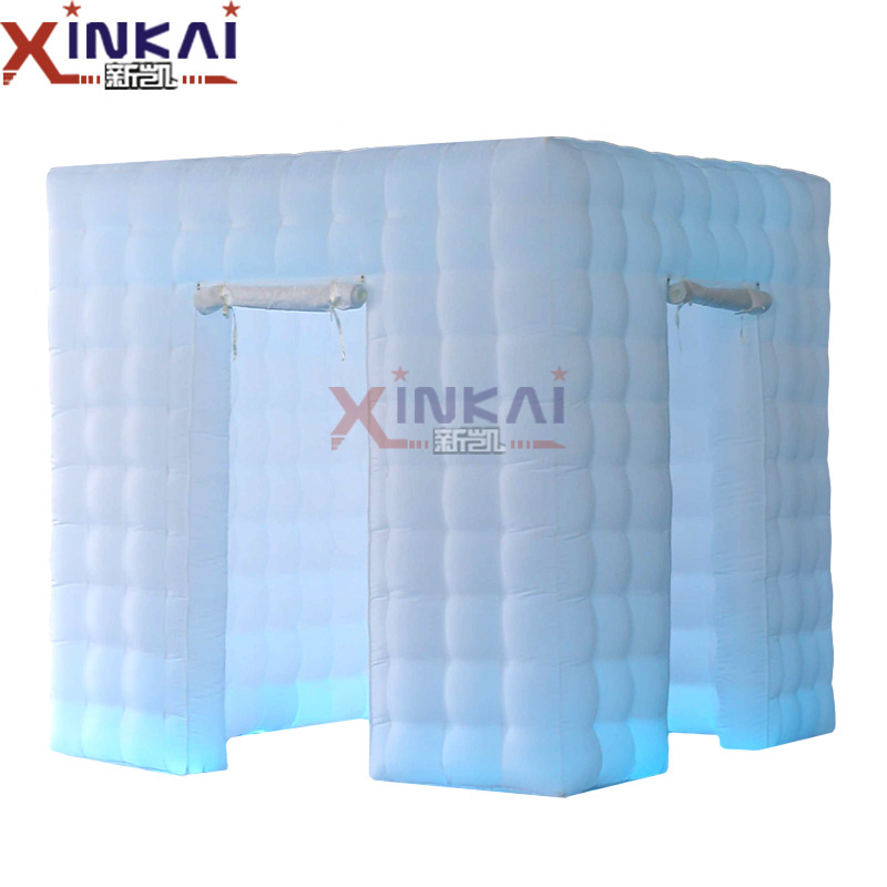 工厂定制LED灯光充气摄影亭 户外便携式充气照相亭 可移动更衣室