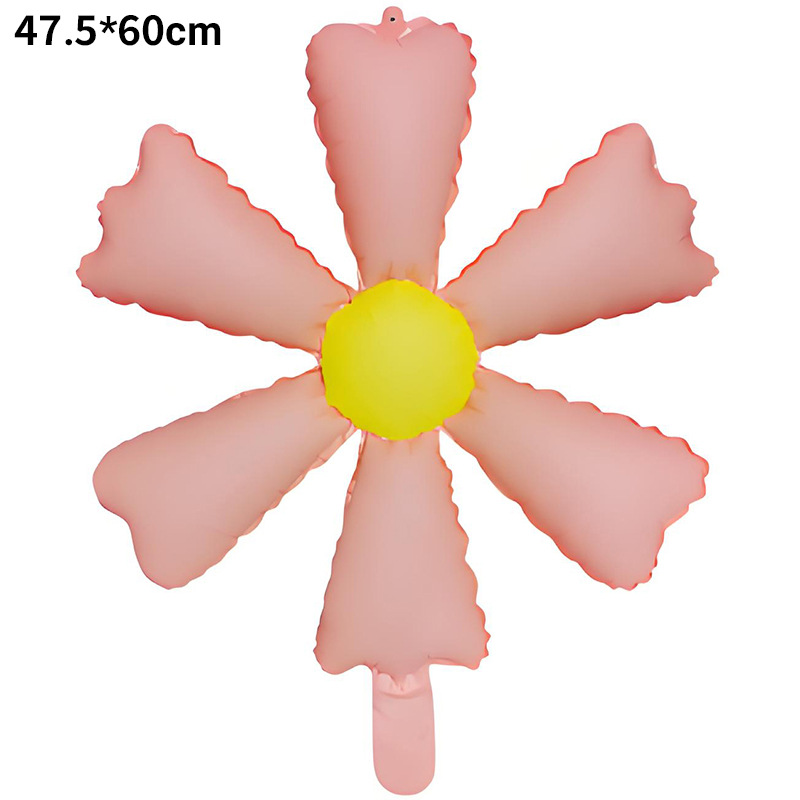 Globos de aluminio con diseño de margaritas blancas estilo Instagram, accesorios fotográficos mate, decoración de cumpleaños, girasoles, arreglo para el 1 de mayo y el 1 de junio.