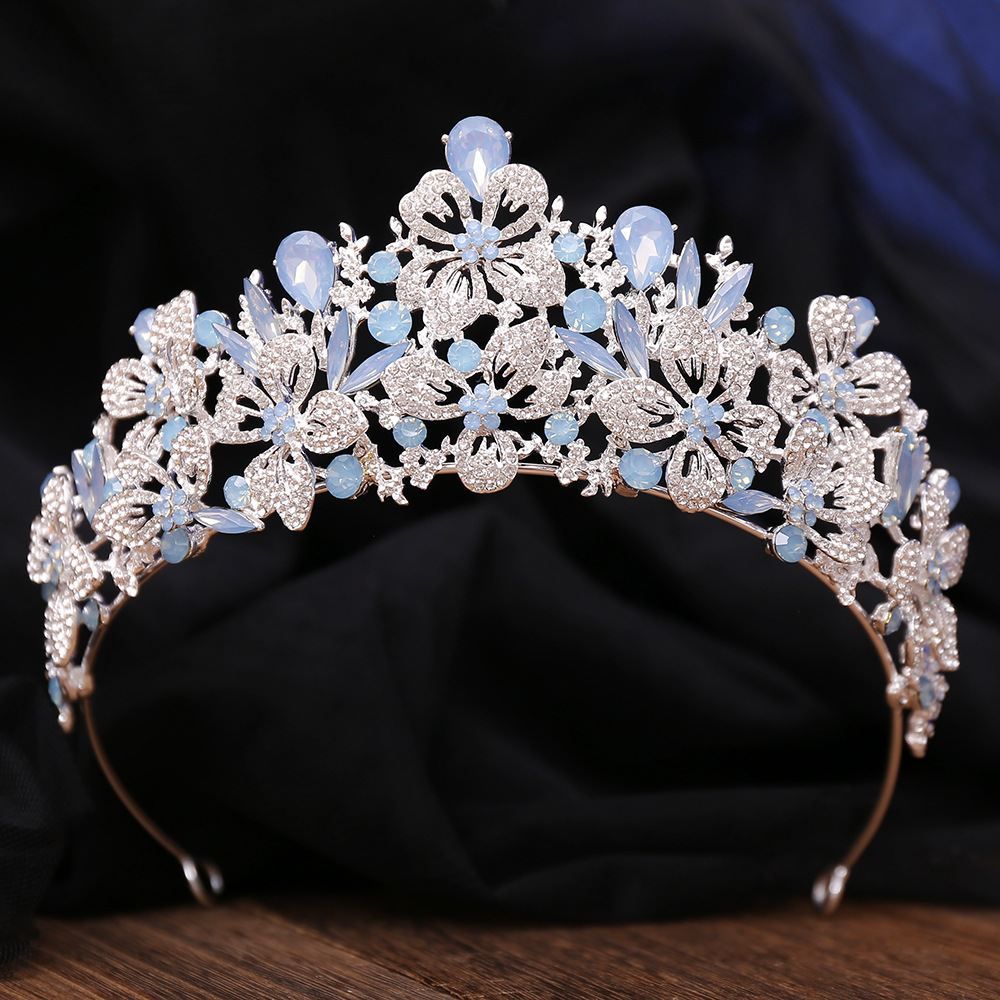 357g Weight Crown Hair Accessories Type 1 Piece Quantity Wedding, Birthday, Festival Occasion Alloy Material Leaves Pattern All Seasons Season Women's Gender Diamond Design Simple Style, Shiny Style Simple Style Shiny Women's Leaves Alloy Diamond Crown 3
