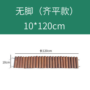 Carbonized Anti-Corrosion Wood Ground-Mounted Wooden Fence Outdoor Courtyard Solid Wood Fence Flower Bed Decorative Garden Wooden