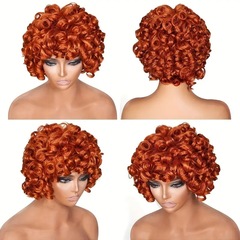 歐美假髮鋼卷短卷假髮 非洲熱銷彩色假髮 外貿跨境時尚假髮