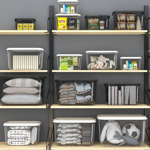 [Nafenai] Transparent storage box household snack toy storage box sealed dust-proof dormitory transparent storage box