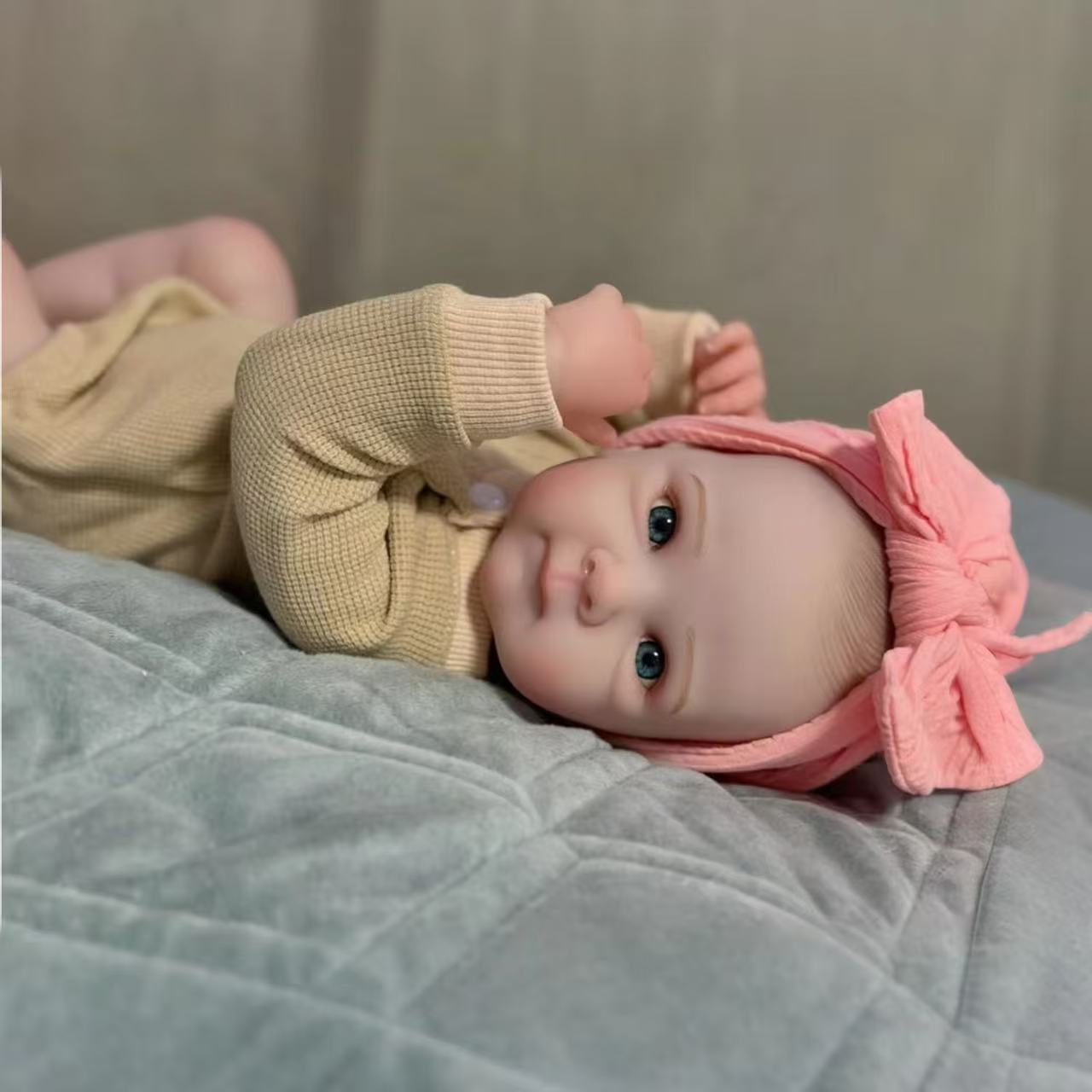 Muñeca renacida, vasos sanguíneos a simple vista, simulación de tendones verdes, muñeca de 20 pulgadas, muñeca de bebé suave