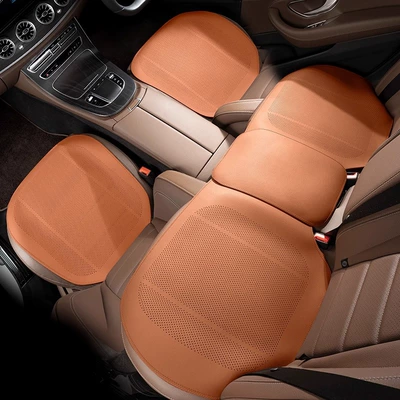 Cool Single-Piece Main Driver's Seat Cover | Seat cushion, seat cover - emma-orange-punched-breathable-ultra-thin-flat-surface-three-piece-set-for-the-whole-car