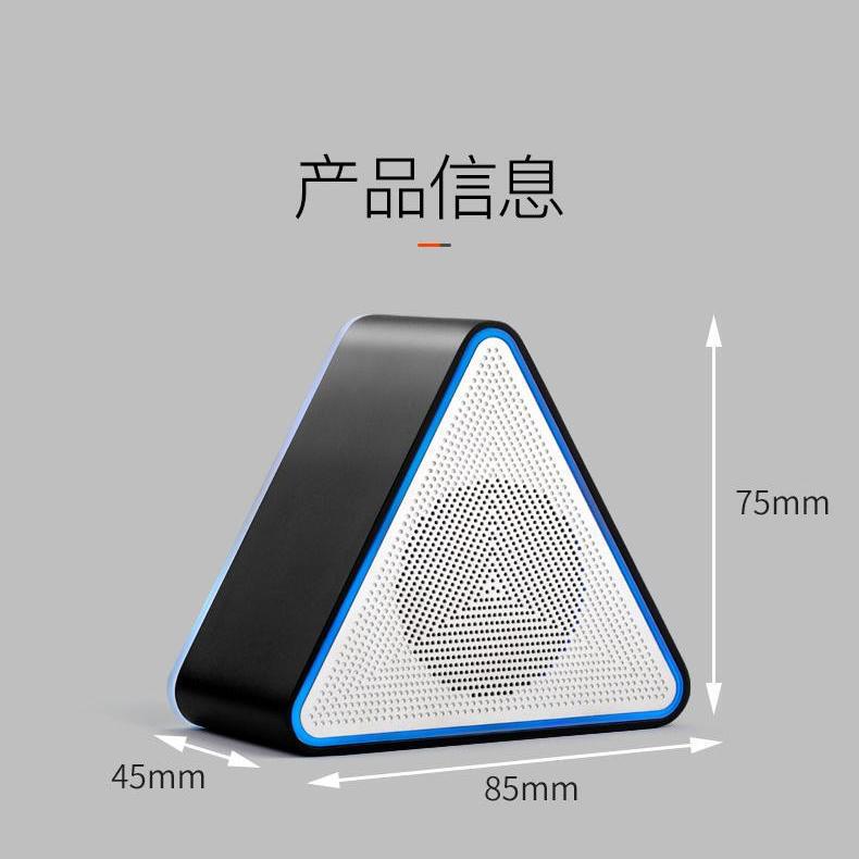 国境を越えたミニ無線コンピュータbluetoothオーディオアルミ合金ランプ付き小型鋼砲重低音高音質デスクトップスピーカー|undefined
