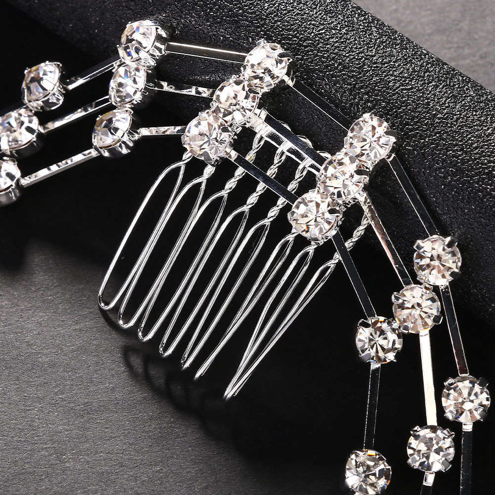 Aliexpress venta en caliente peinado de cabello de bordas largas temperamento europeo y americano diamante tocado de banquete joyería de lujo tocado