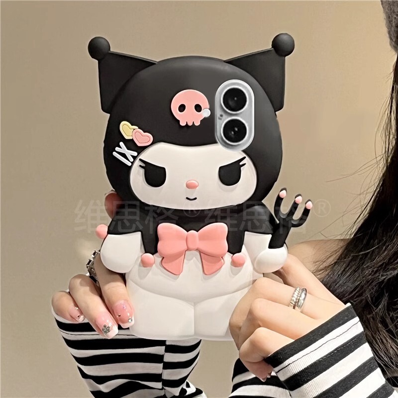 Cartoon Kuromi Is Suitable for Apple 16 Phone Cases, Xiaomi Redmi Note 11 Android Phone Cases, Custom Cute Designs