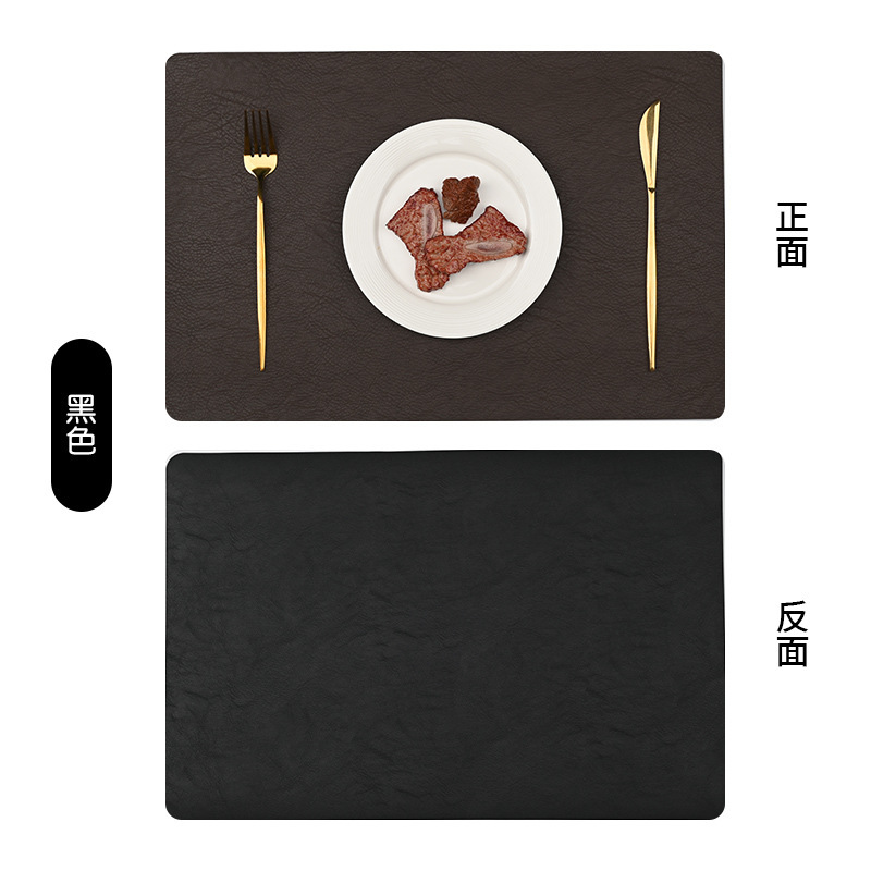 プレースマット防水二層洋食マットホームテーブルマットレストランマットカスタム子供の食事抗火傷マット革断熱マット|undefined