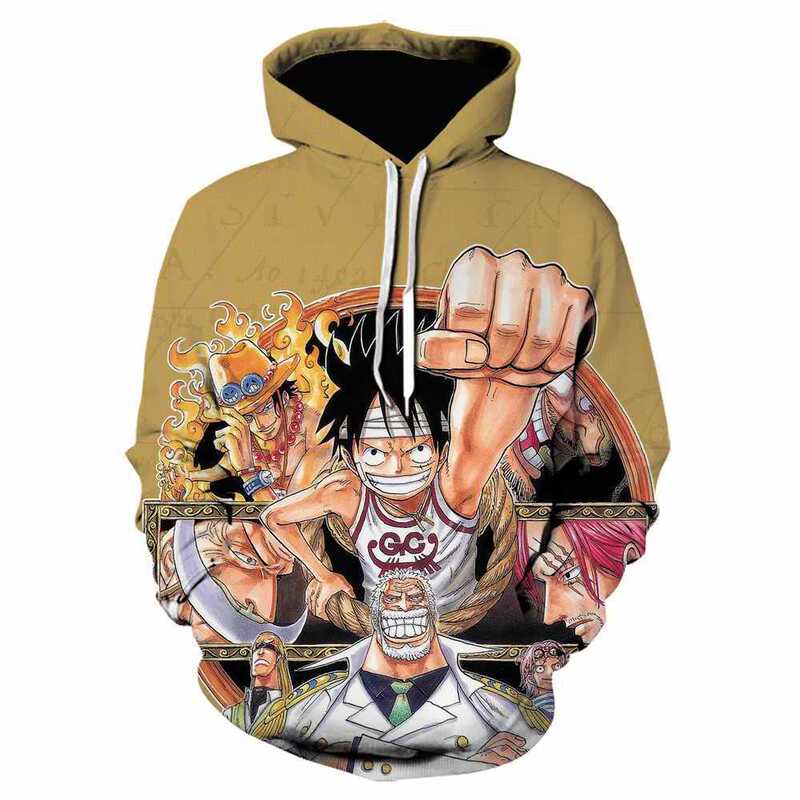 Cross-border Animation One Piece Lufei Kapu Wei Yi Navigation King Ace Clothes 3D Printed Top Youth Hoodie Cross-border Animation One Piece Lufei Kapu Wei Yi Navigation King Ace Clothes 3D Printed Top Youth Hoodie