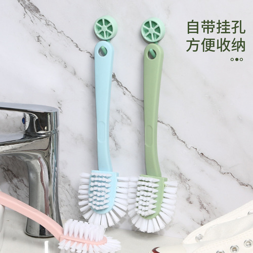 Multifunctional five-sided shoe brush, creative double-sided soft-bristled shoe cleaning brush with no dead corners, household bathroom corner decontamination cleaning brush