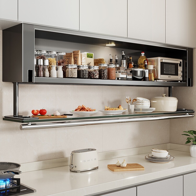 German Youqin Wall Cabinet Wall Cabinet Home Kitchen Closet Glass Door Storage Cabinet Storage Rack Wall Hanging Spice Rack