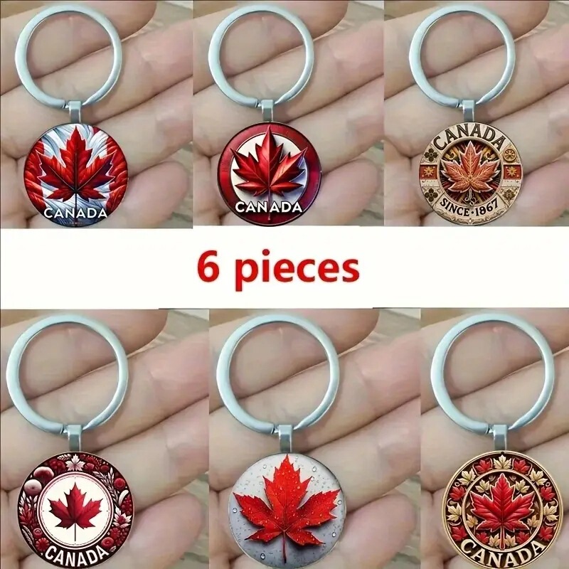 Cross-Border Fashion Minimalist Design Wife-To-Husband Message Pattern Round Glass Pendant Keychain
