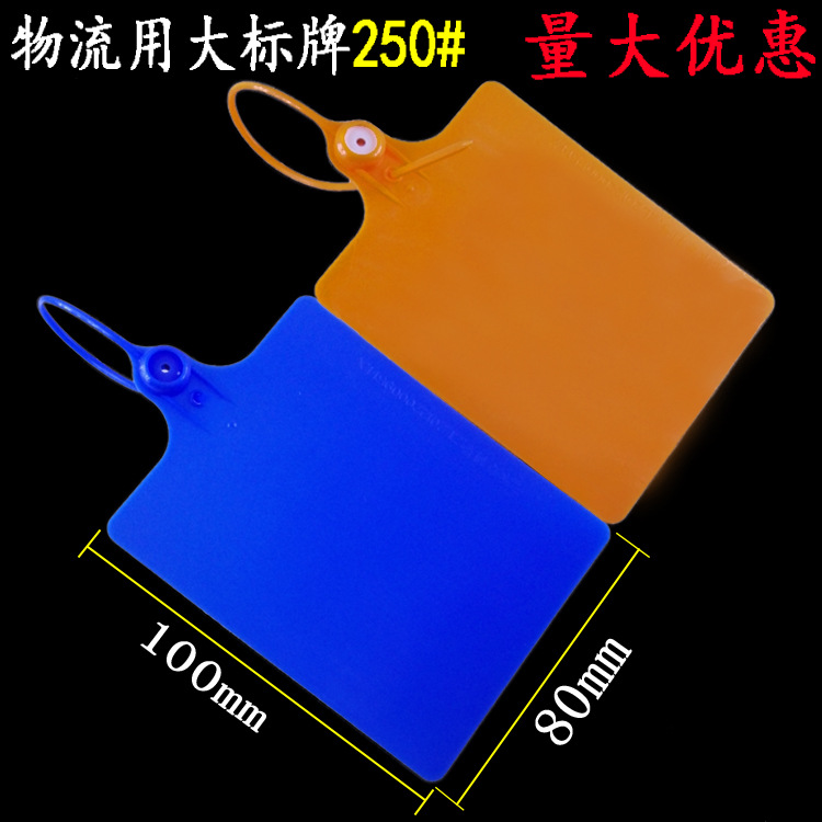 大号标牌扎带塑料封条铅封百世安能中铁德邦物流快递吊牌挂签250D