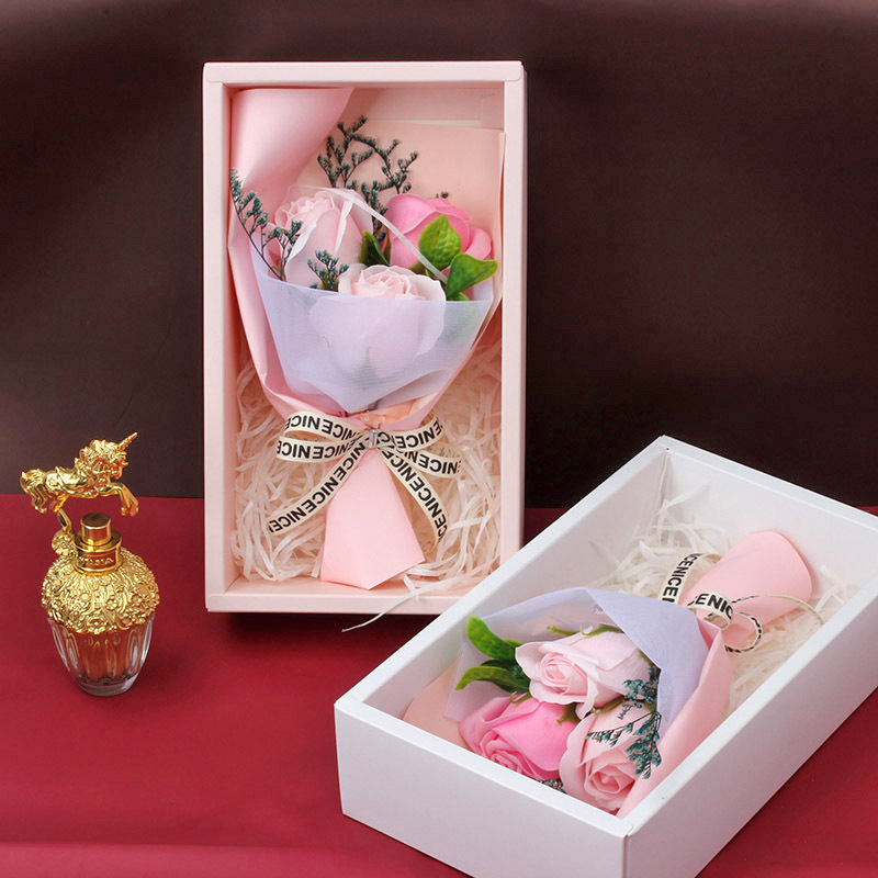 Sanba Festival regalo avanzado hecho a mano ramo para novia Rosa jabón ramo caja de regalo decoración de la boda regalo de mano