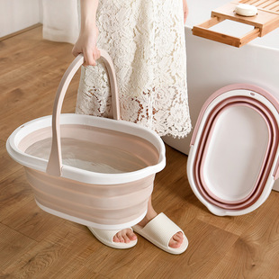 Rectangular Plastic Mop Bucket Household Folding Mop Storage Bucket Mop Bucket Rubber Cotton Mop Cleaning Bucket Squeezing Bucket