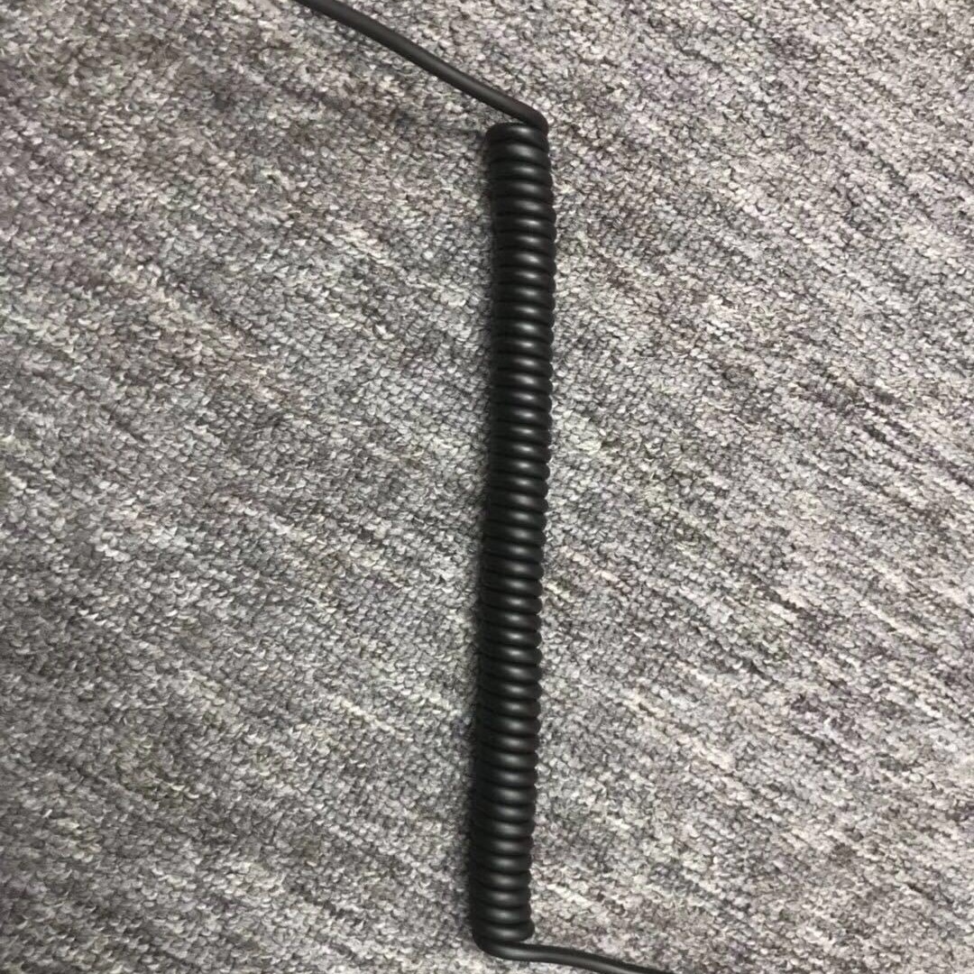 PU弹簧曲线 亚光环保四芯电话曲线 电话话筒线PU弹簧线