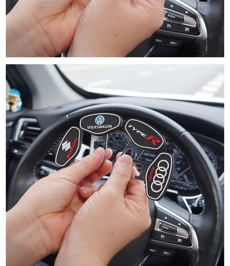 Suitable for Car Seat Silent Buckle Car Interior Modification Accessories Zinc Alloy Lock Silent Extender