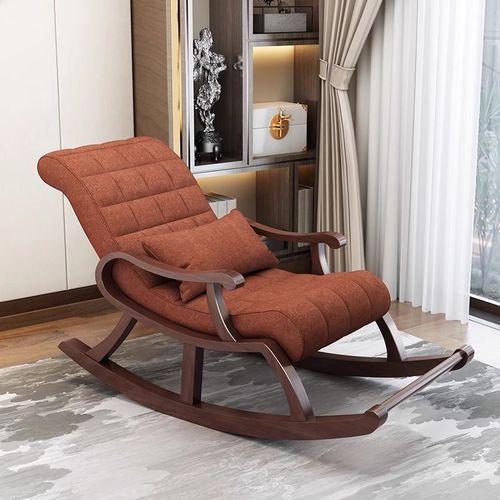 3x New Chinese style solid wood rocking chair balcony leisure rocking lounge chair living room lazy single sofa home adult nap