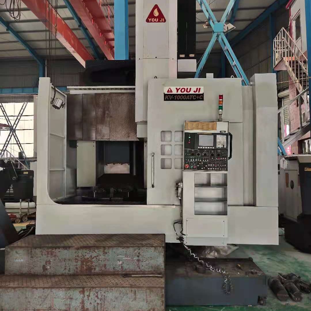 转让二手油机KV1000ATC+C车铣复合手动四爪卡盘：1000mm