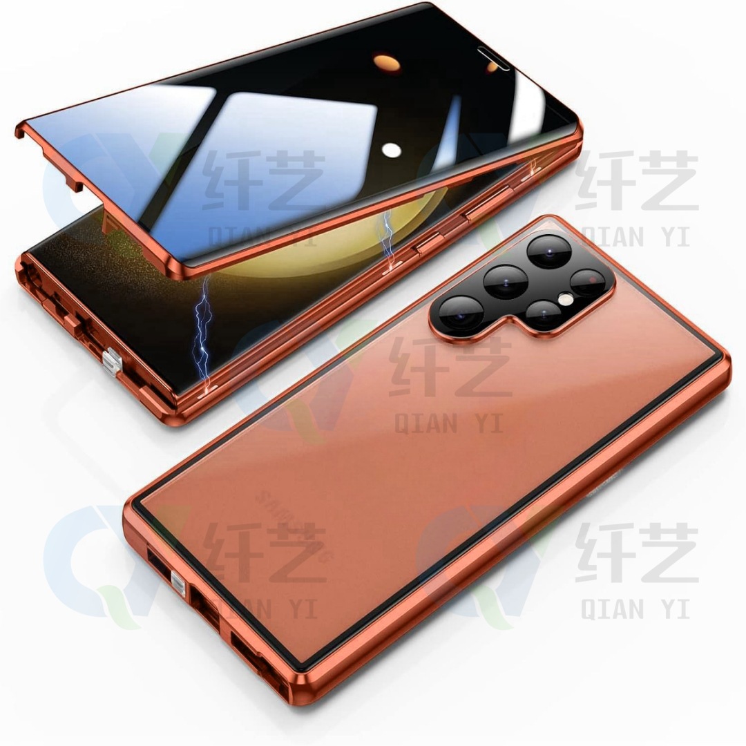 Funda para teléfono Samsung s26u Magneto 24FE aplicable a ventas internacionales, con cristal anti-espía, hebilla magnética de metal y protección anticaídas.