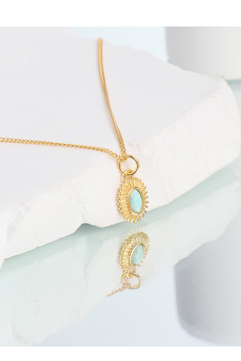 925 Sterling Silver Pendant Material 925 Sterling Silver Plating Sun Pendant Necklace