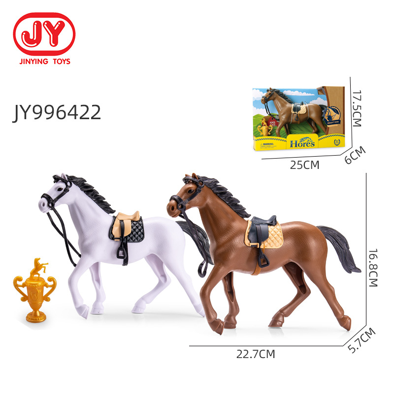 Simulación cerca de la granja de caballos lavado modelo de caballo educación temprana para niños decoración de la bandeja de arena modelo de caballo de granja de caballos modelo de juguete