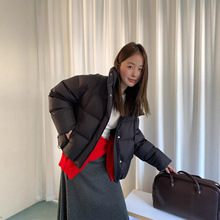 平湖霜林百搭纯色小面包90白鸭绒小个子加厚保暖羽绒服外套女防寒