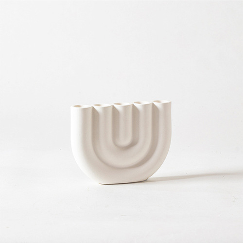 Nordic white ceramic candlestick candlelight dinner props romantic candle holder home dining table tabletop decorations