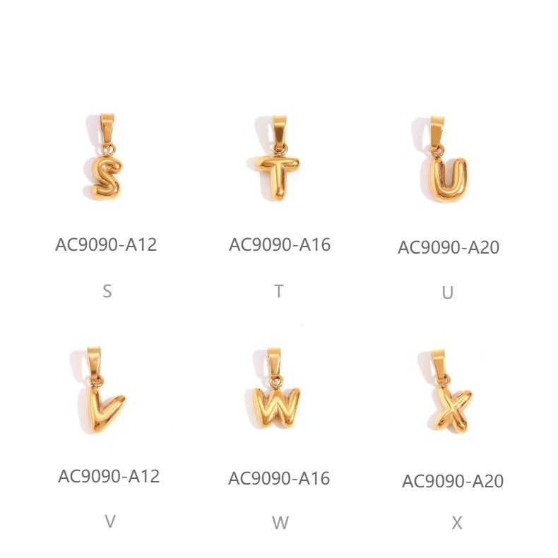 Daily Occasion 201 Stainless Steel Material 1 Piece 201 Stainless Steel Letter Pendant