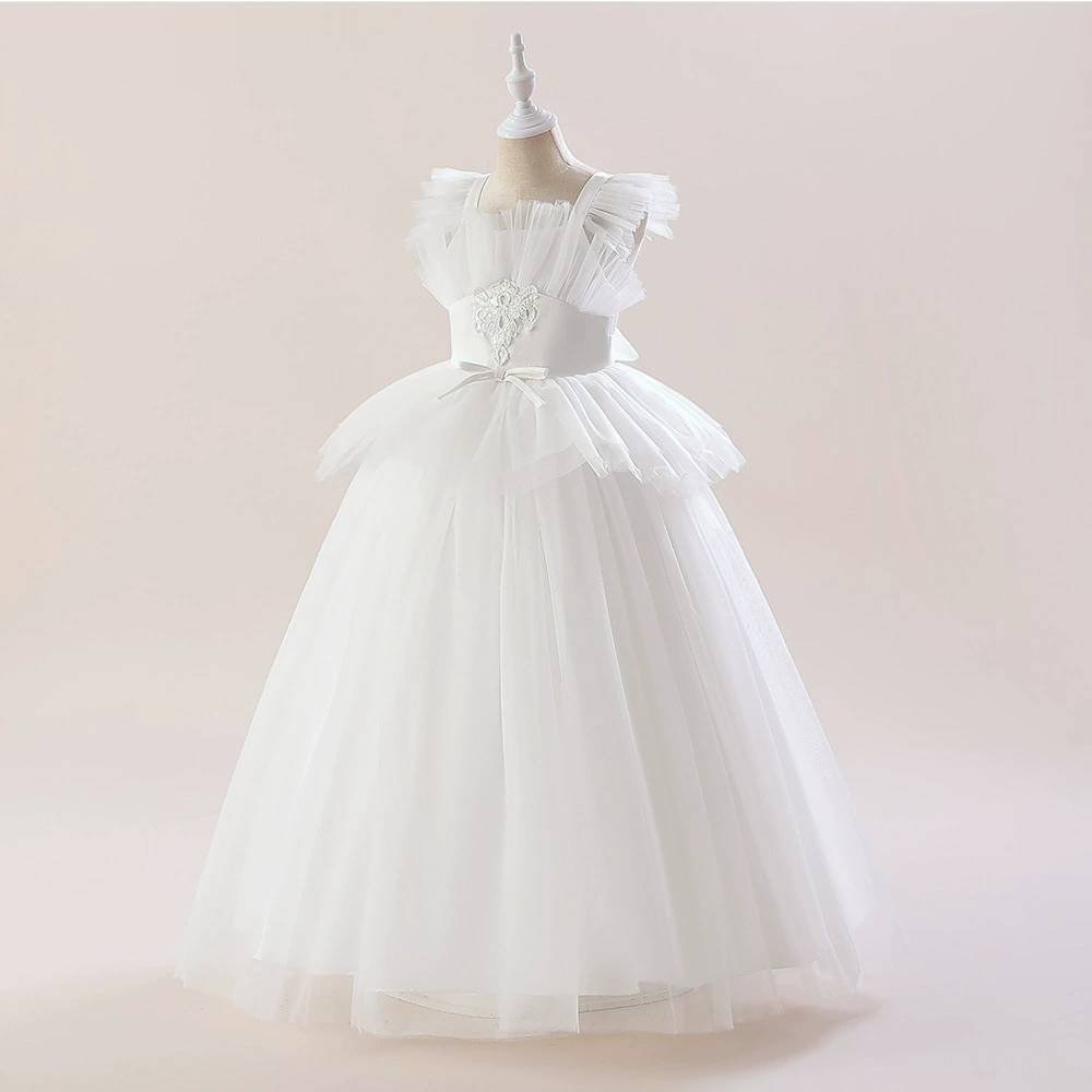 Children's wedding dress, small princess costume, evening dress, piano, long skirt, new collection, for catwalk