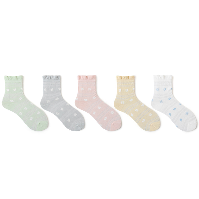 Calcetines de confinamiento calcetines de algodón de malla fina de verano para mujer maternidad postparto boca ancha suelta transpirable absorbente de sudor calcetines largos de maternidad