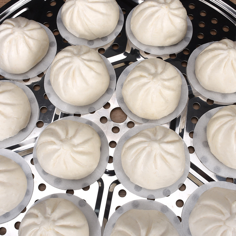 蒸包子紙墊家用做饅頭麵包一次性不粘蒸籠紙圓形油紙烘焙包底紙托