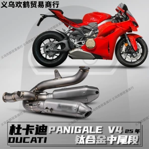 Ducati Panigale V4 2025 motosiklet dəyişdirilmiş qaz borusu, Scorpion loqosu, titan ərintisi