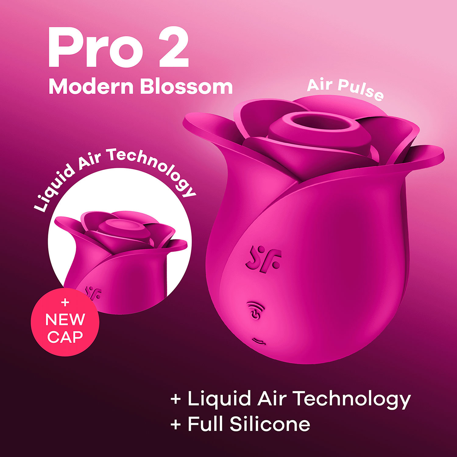 Satisfyer Pro 2 Classic/Modern Blossom chupar el pulso de aire vibrador rosa