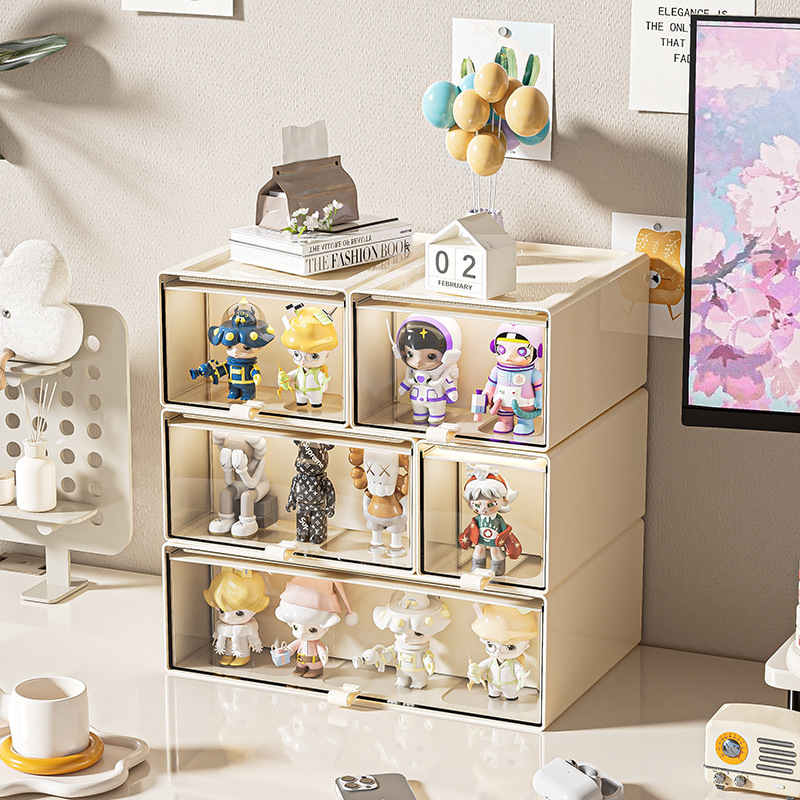 ブラインドボックス収納展示棚フィギュア棚人形積み木透明置物キャビネット壁バブルマット透明ボックス展示ケース|undefined