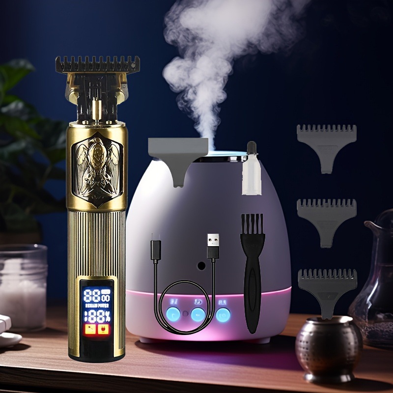Kit de Recortadora de Cabello Recargable con Cables para Hombre con Precisión
