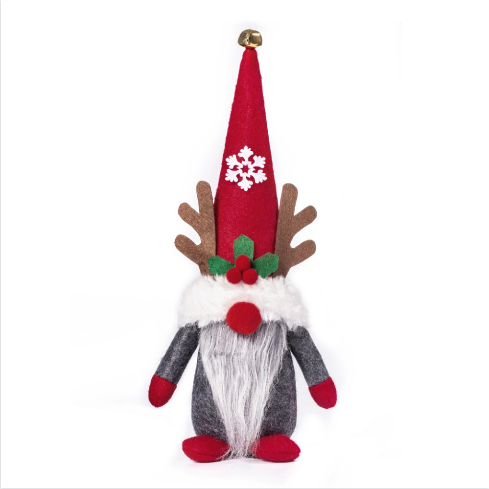 Amazon Christmas Decoration Antler Gnome Figurine Faceless Doll Forest Old Man Doll Creative Christmas Ornament