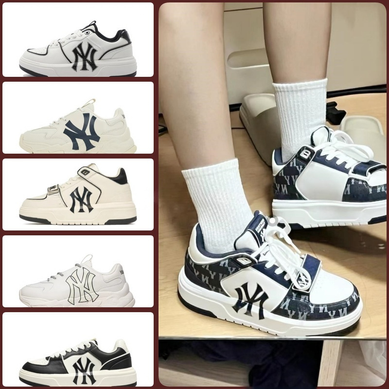 Putian Shoes Pure Original Mlb Dad Shoes Yankees Korean Version Senior Shoes Thick-Soled Versatile Height-Increasing 5cm Platform Shoes