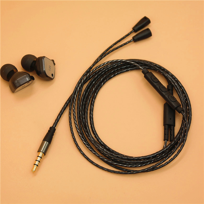 新款音频耳机线材森海IE80/IE8兼容线控带调音发烧替换耳机线