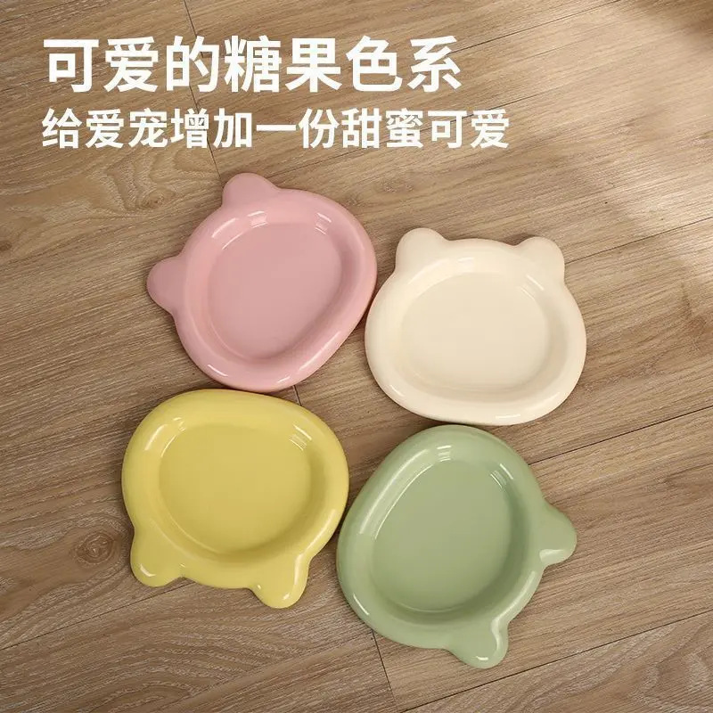 猫碗猫盘子零食碗猫食盆猫条冻干碗罐头专用碗防打翻宠物狗狗餐盘|undefined