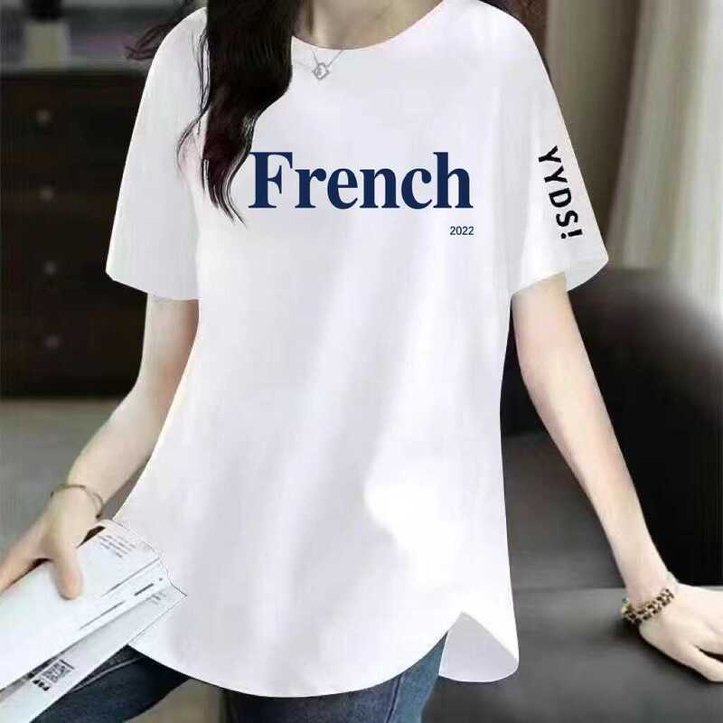 Clearance Tail List Big Brand Label Cutting Counter Foreign Trade Short-sleeved T-shirt Mother plus size Women's Clothing Instagram Fashion Clearance Tail List Big Brand Label Cutting Counter Foreign Trade Short-sleeved T-shirt Mother plus size Women's Clothing Instagram Fashion