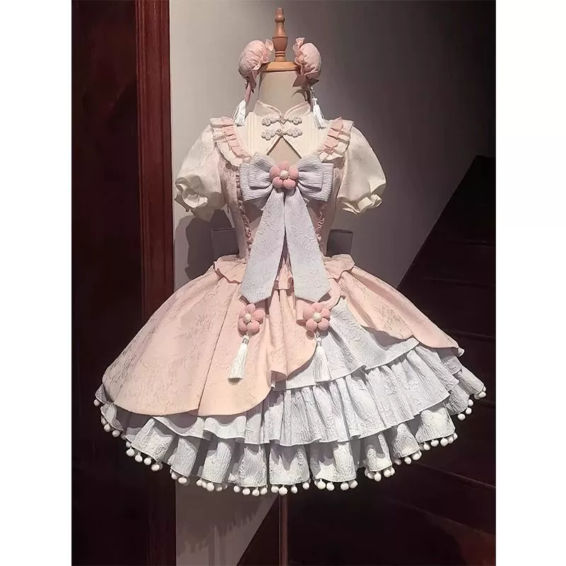 Китайский стиль лолита милое платье для девочек лолита китайский стиль платье принцессы 2025 новый тренд лолита