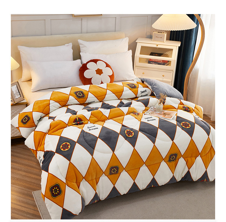 双面牛奶绒冬被