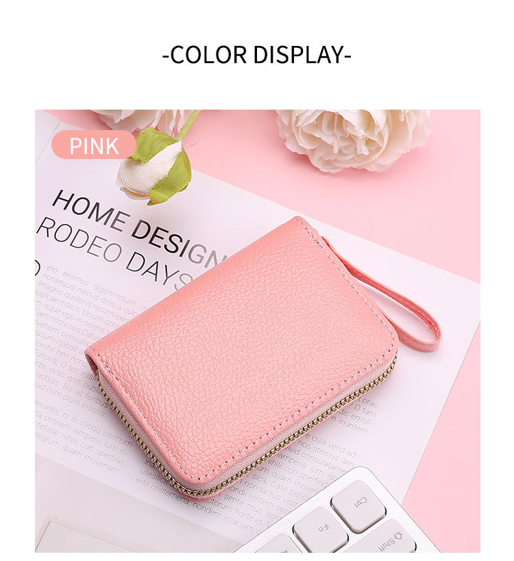 45g Weight Synthetic Leather Lining Material Zipper Closure Type Card Holder Bags Type Daily Occasion Pu Leather Material Solid Color Pattern All Seasons Season Unisex Gender Casual, Sweet Style Square Shape Unisex Solid Color Pu Leather Zipper Card Holders 7