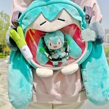 新款初音痛包miku双肩背包卡通可爱毛绒jk洛丽塔日系搞怪软妹包包