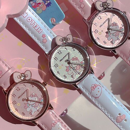 ZGO Zhenggang Sanrio children's watch schoolgirl girl helloKitty watch waterproof luminous quartz watch