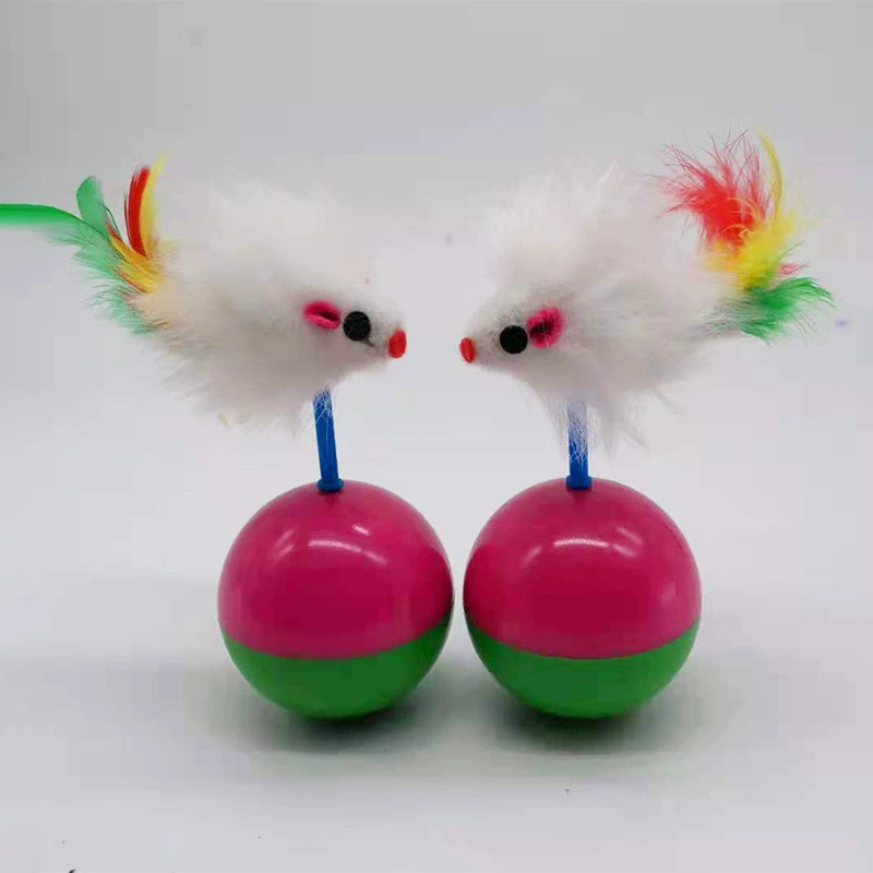 Игрушка для кошек красочная мышь стакан Котенок селфи-Хай перо Игрушка развивающая снимающая душная укусающаяся игрушка