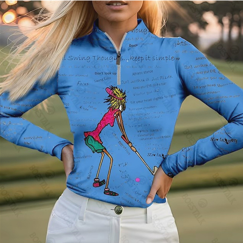 Golf long sleeve Polo shirt jersey, 2024 spring and autumn sportswear quick-drying breathable shirt, mtb horse club